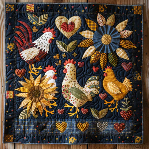 Sunny Chickens XR2907009CL Quilt