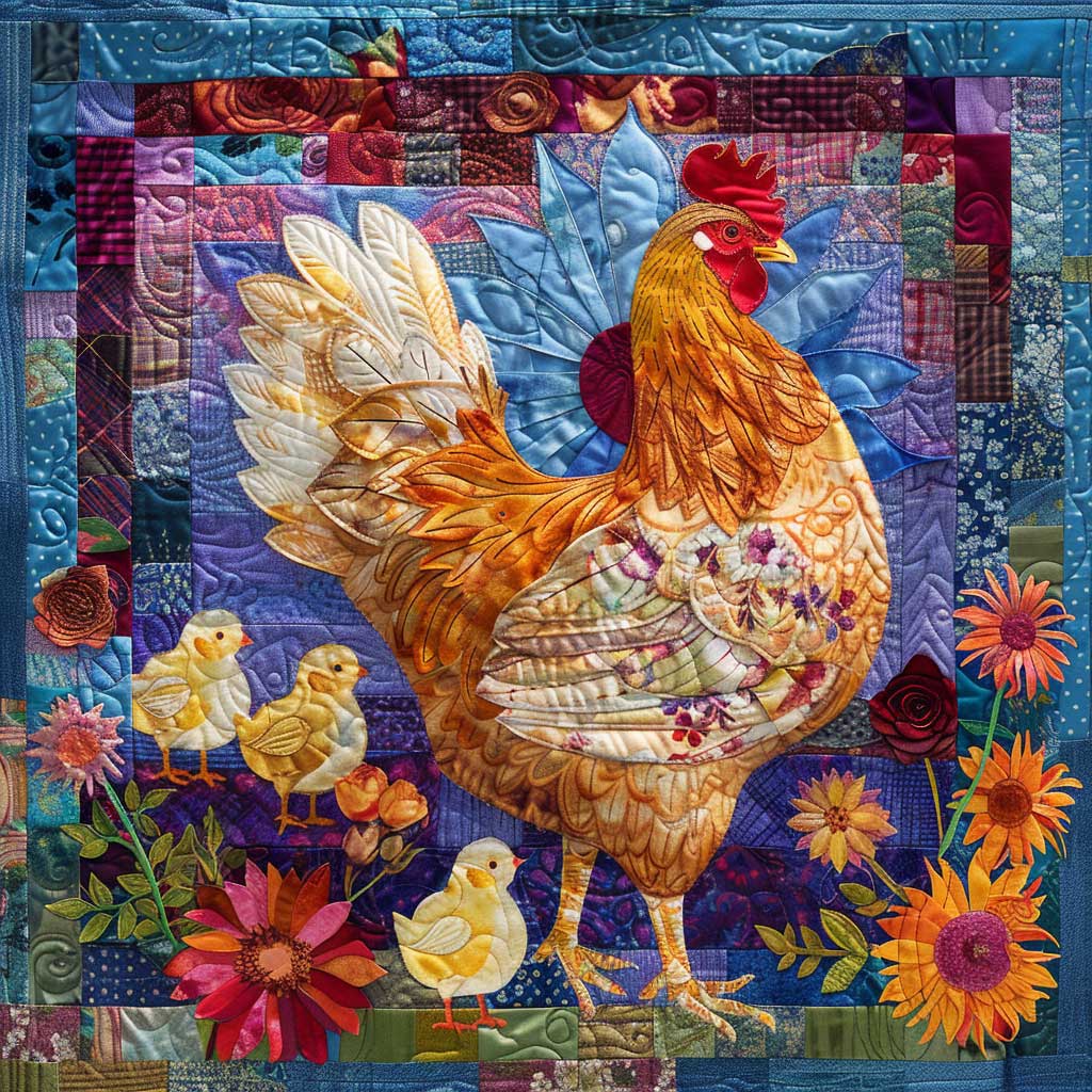 Sunrise Chicken XR2407034CL Quilt