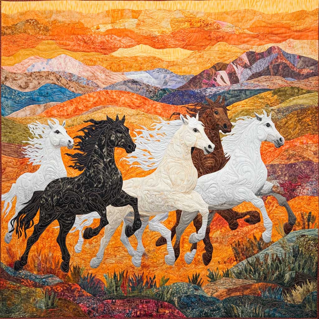 Sunset Horse XR0808015CL Quilt