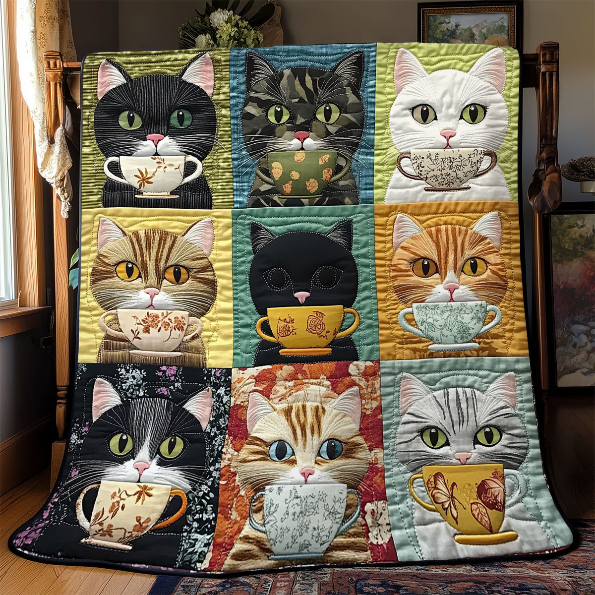 Tea Time with Cats YR0602035CL Quilt