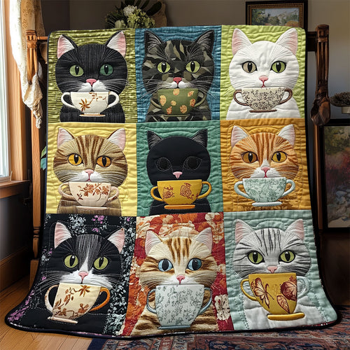 Tea Time with Cats YR0602035CL Quilt