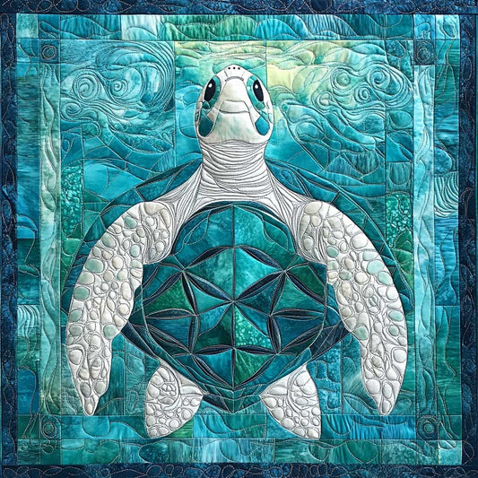 Teal Sea Turtle XR0608010CL Quilt