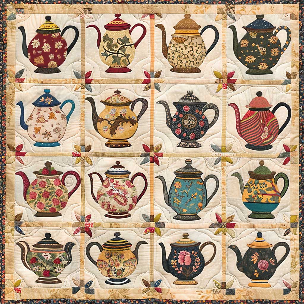 Teapots WJ2407034CL Quilt