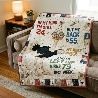 Funny Aging Ostrich WN0604007CL Quilt