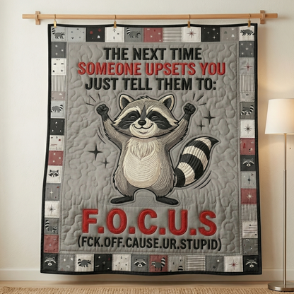 Sassy Raccoon Attitude WN0604019CL Quilt