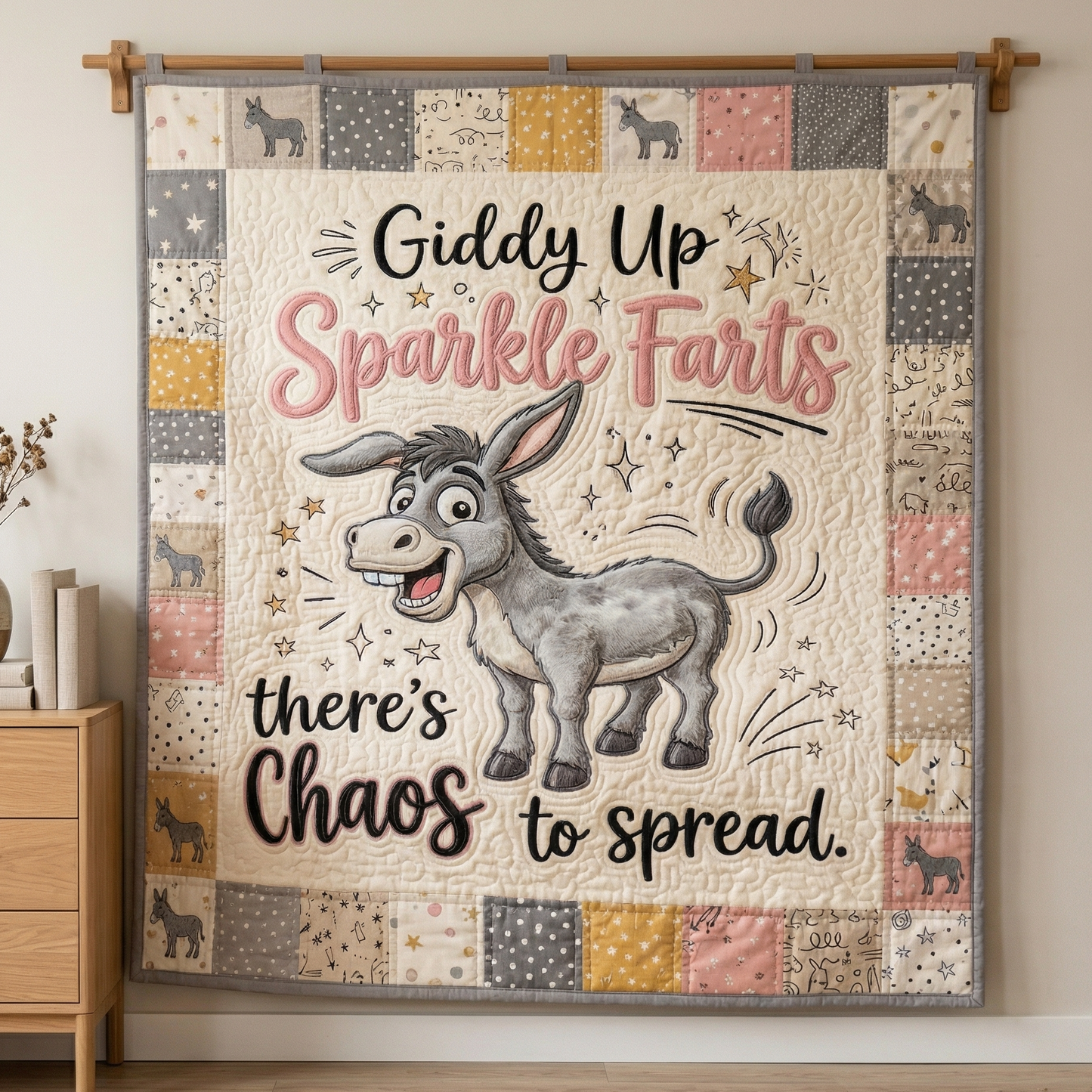 Sparkle Farts Donkey WN0604021CL Quilt