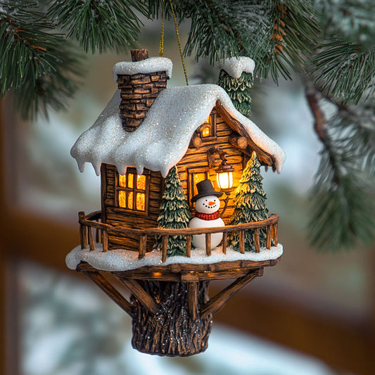 Tree House Snowman WJ2411100CL Christmas Ornament