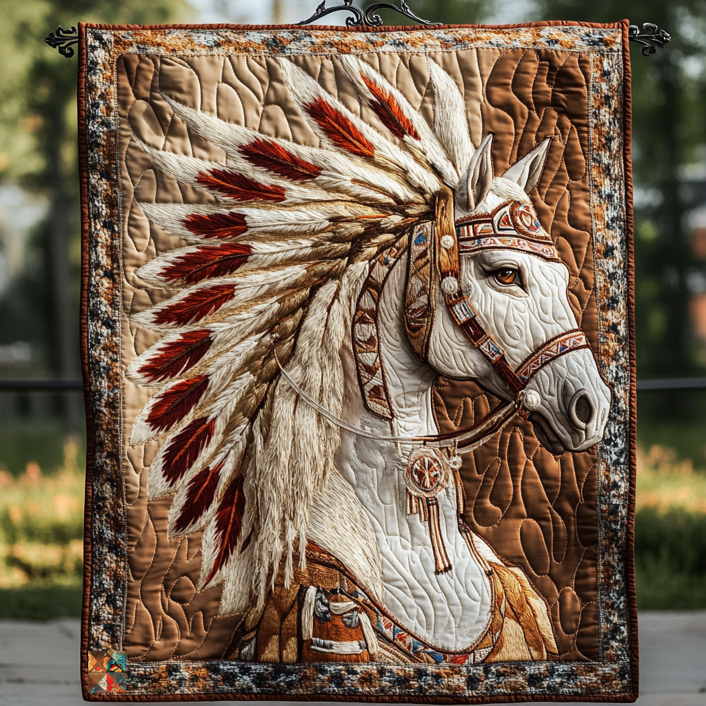 Tribal Horse WU1312007CL Quilt