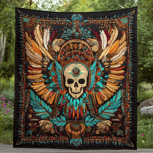 Tribal Skull WU2612123CL Quilt