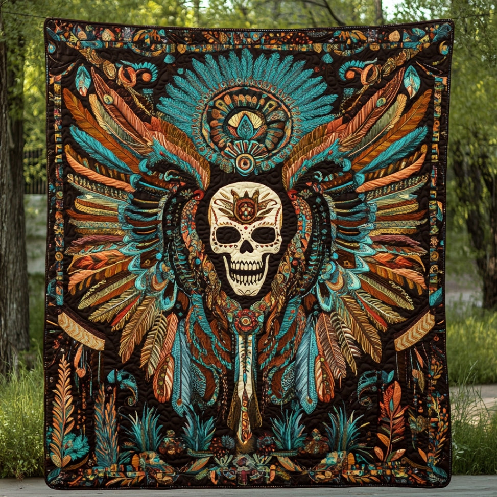 Tribal Skull WU2612135CL Quilt