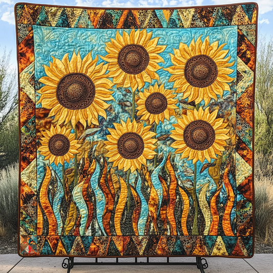 Tribal Sunflower WU1312006CL Quilt