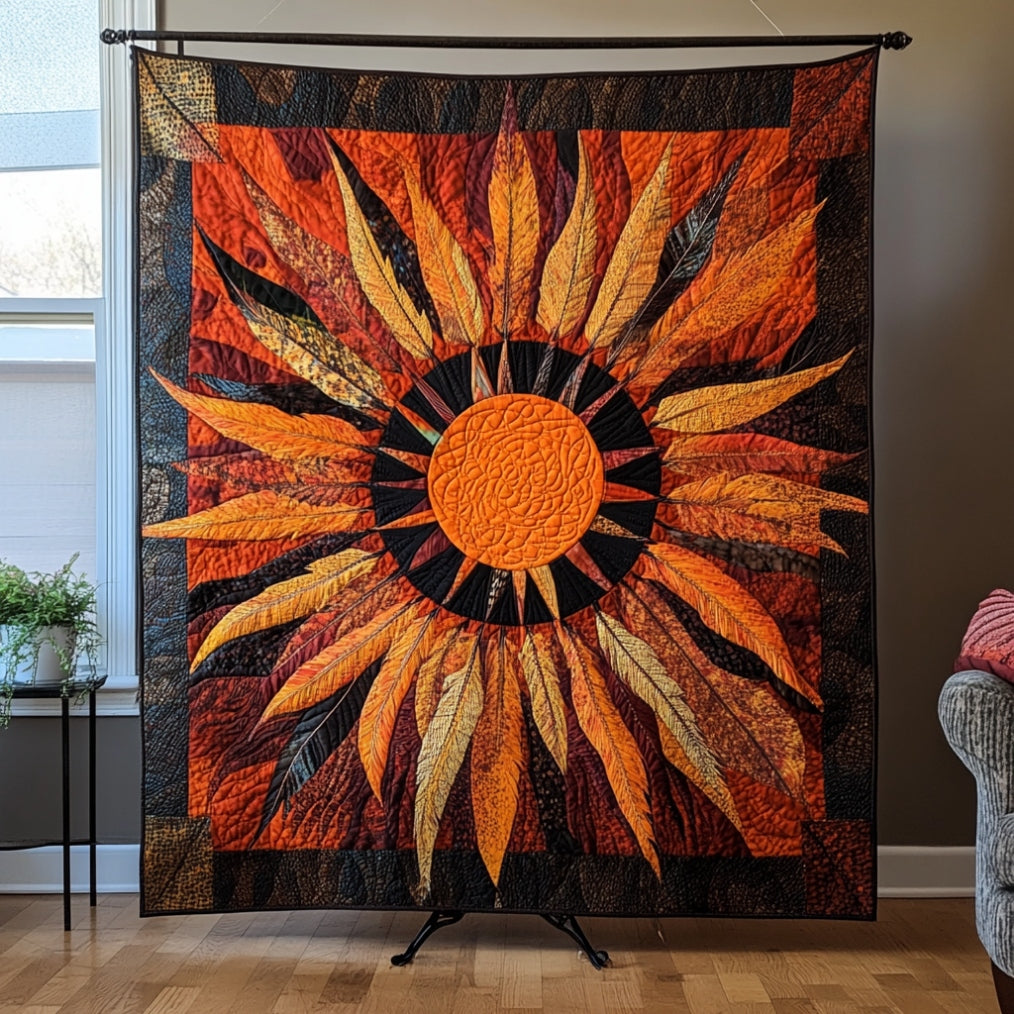 Tribal Sunflower WU1712030CL Quilt