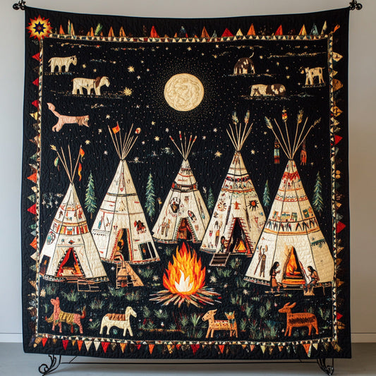 Tribal Teepee WU0911019CL Quilt