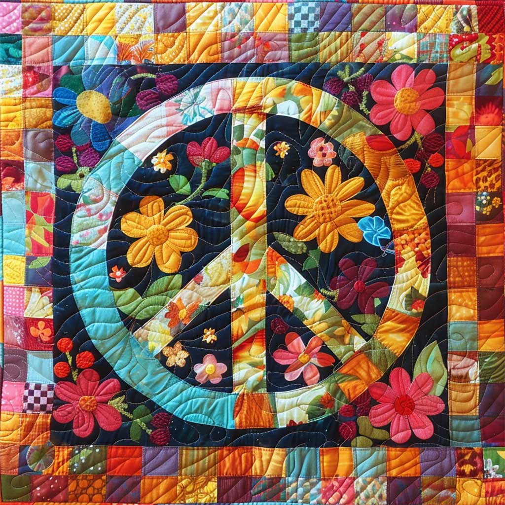 Trippy Hippie Sign WJ0108028CL Quilt