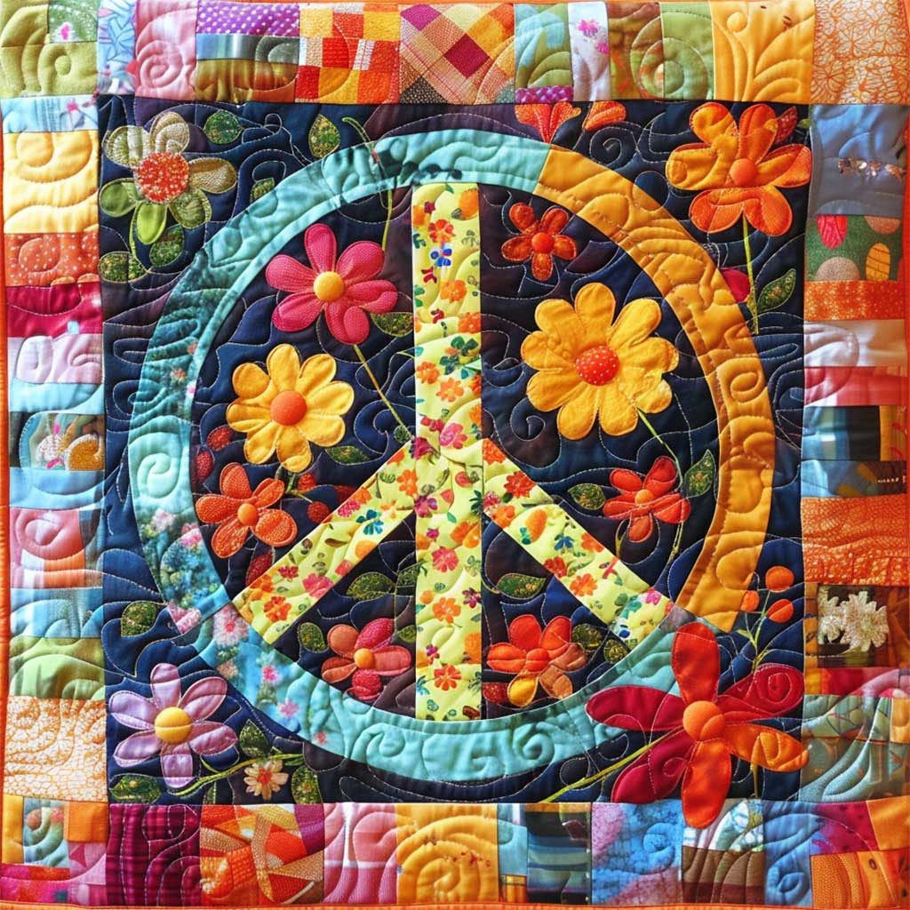 Trippy Hippie Sign WJ0108029CL Quilt