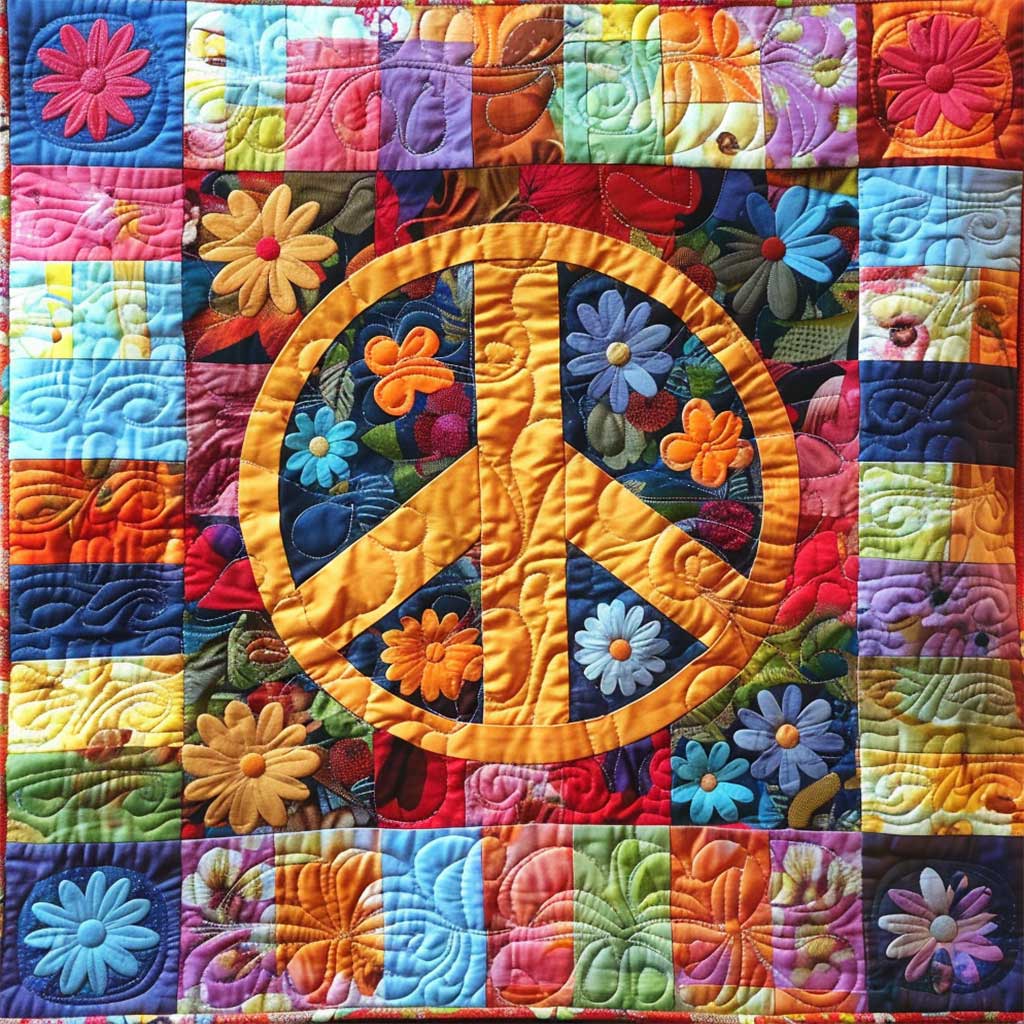 Trippy Hippie Sign WJ0208036CL Quilt