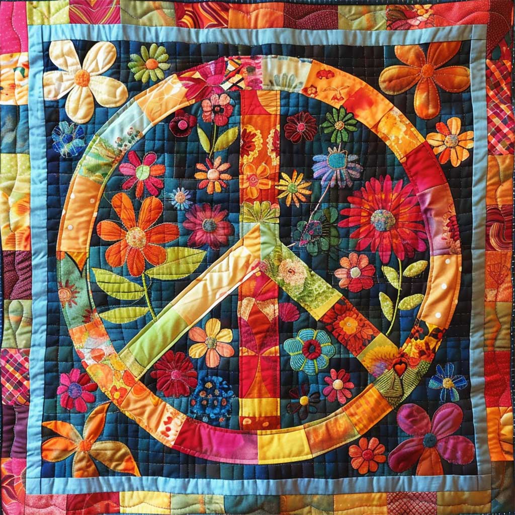 Trippy Hippie Sign WJ0208038CL Quilt