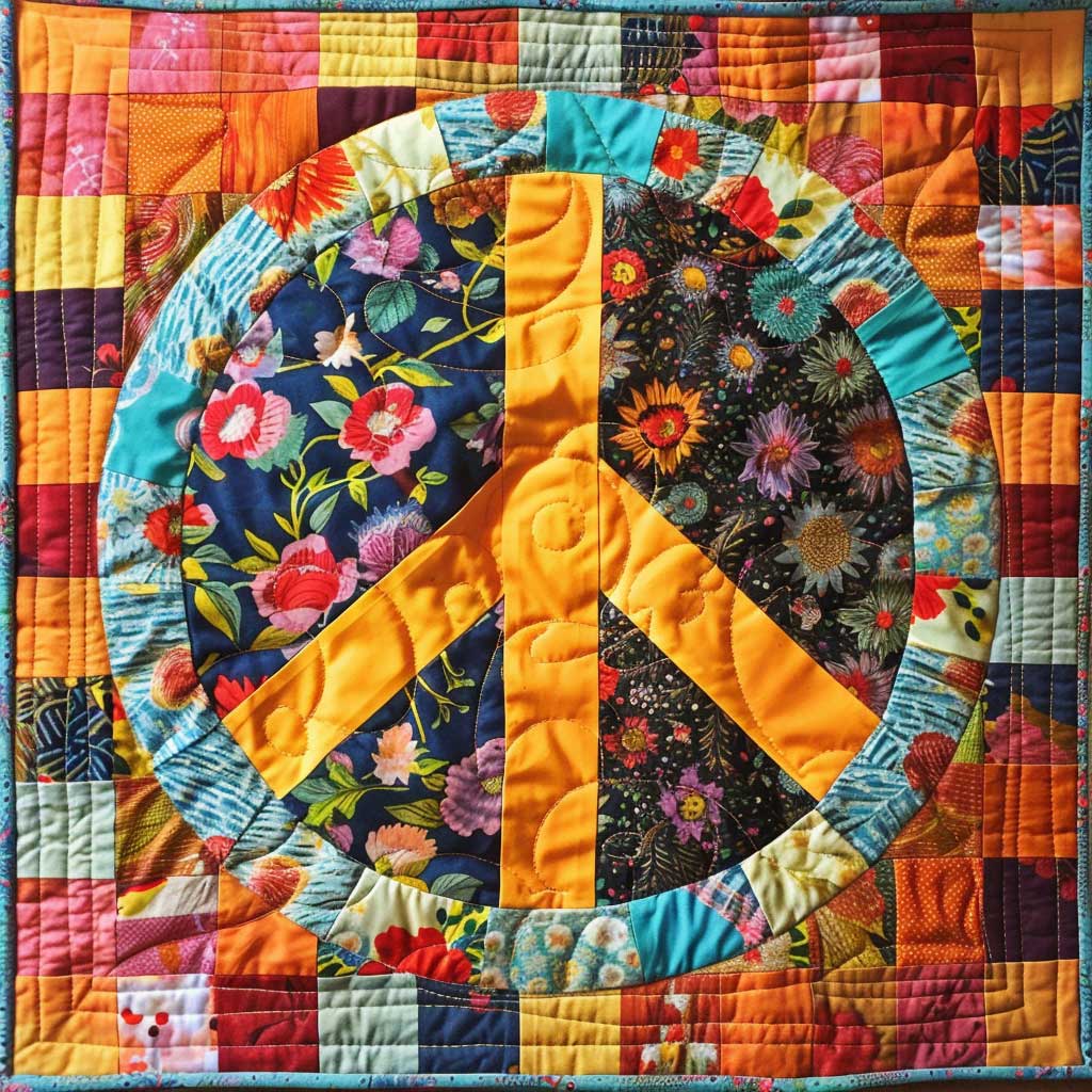 Trippy Hippie Sign WJ3107039CL Quilt