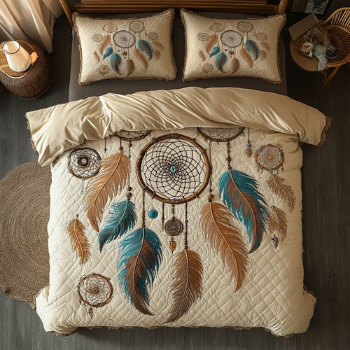 Turquoise Dreamcatcher WU2002047CL Duvet Cover Set