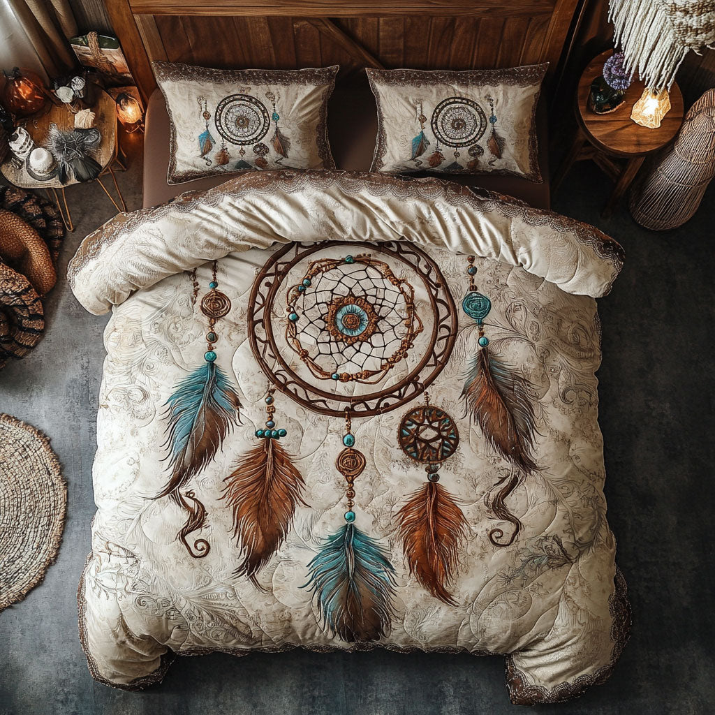 Turquoise Dreamcatcher WU2002048CL Duvet Cover Set
