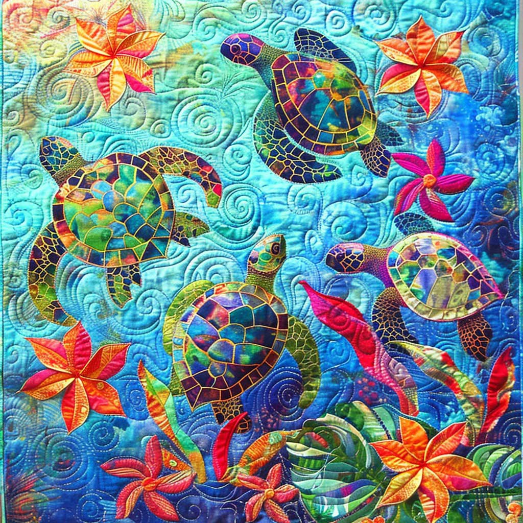 Turtle Baby Swim WO2507009CL Quilt