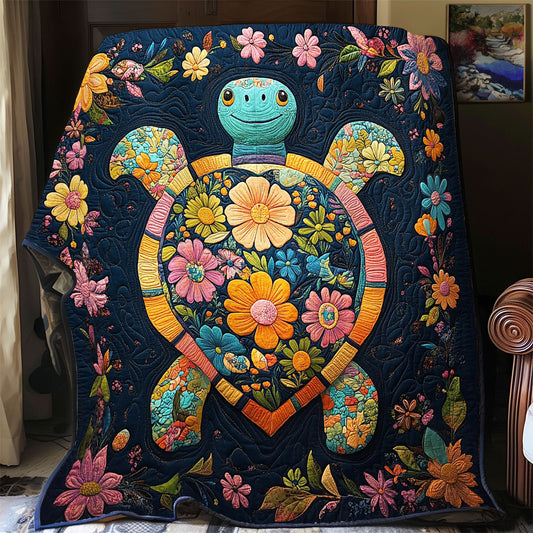 Turtle Flower WX0403095CL Quilt