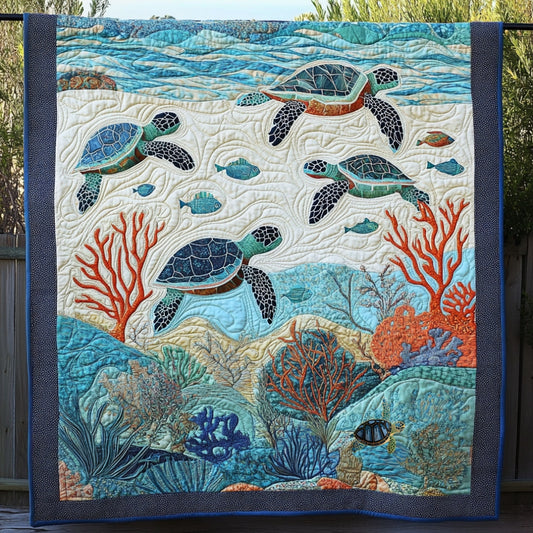 Turtle In The Ocean WU1712009CL Quilt