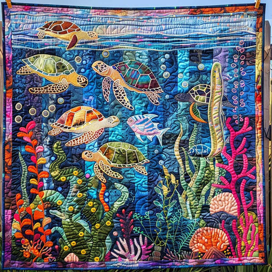 Turtles And Corals XR0808065CL Quilt