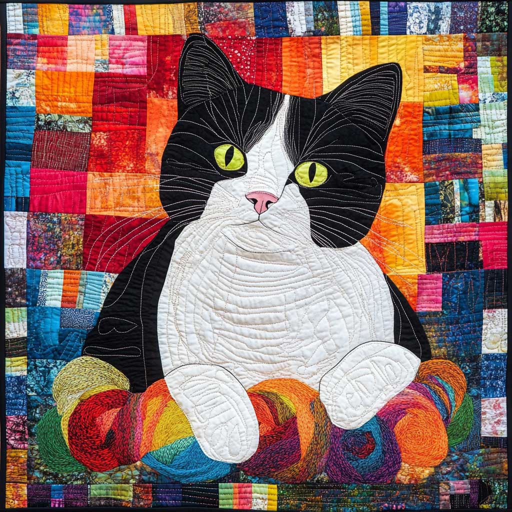 Tuxedo Cat And Yarns XR0608047CL Quilt