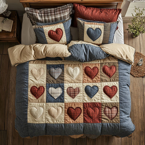 Vintage Heart YR0102006CL Duvet Cover Set