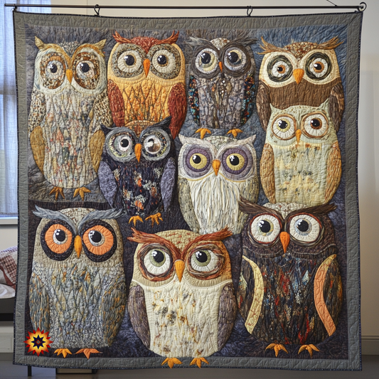 Vintage Owl WU1212024CL Quilt