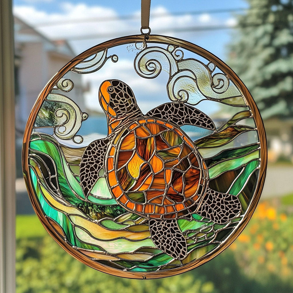 Vintage Sea Turtle WU1601073CL Suncatcher