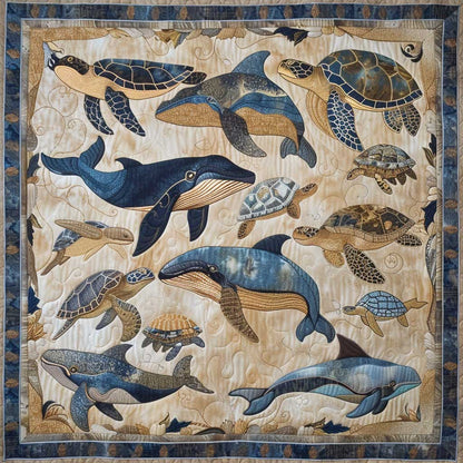 Whale And Sea Turtle XR0207012CL Quilt