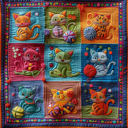 Whimsical Cats And Yarns XR0908003CL Quilt