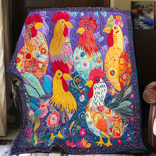 Whimsical Chicken WU2612031CL Quilt