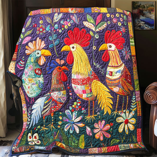 Whimsical Chicken WU2612034CL Quilt