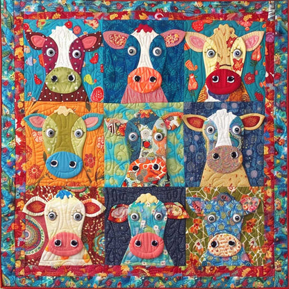 Whimsical Cow XR1107014CL Quilt