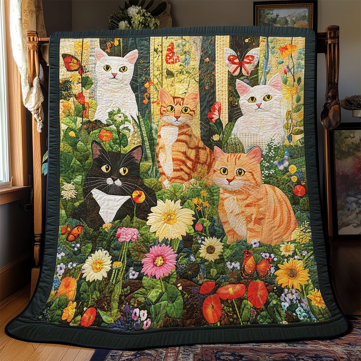 Whiskers In Garden YR0302050CL Quilt