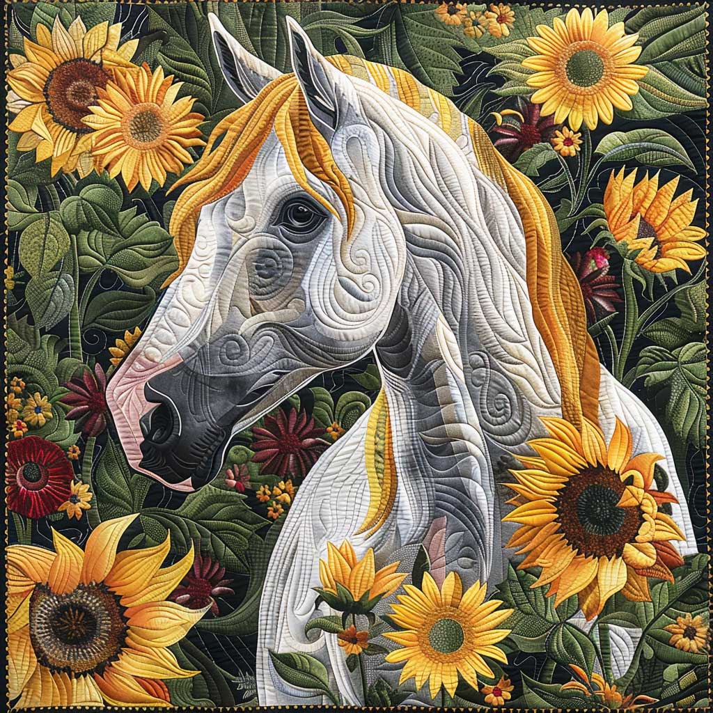 White Whisper Horse XR1008033CL Quilt