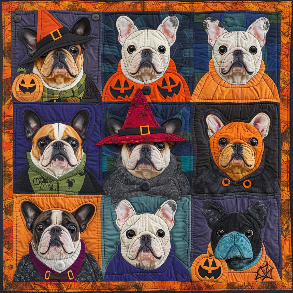 Witchy French Bulldogs XR1908033CL Quilt