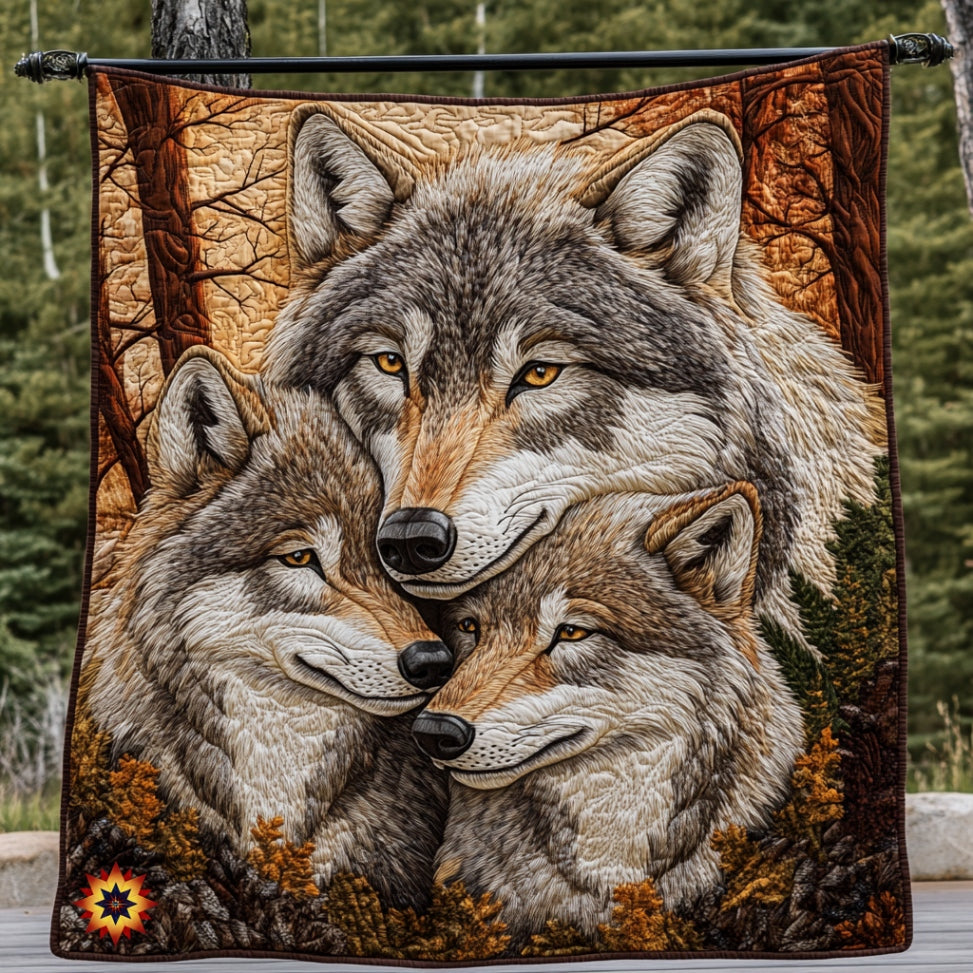 Wolf Family WU0912045CL Quilt