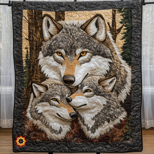 Wolf Family WU0912063CL Quilt