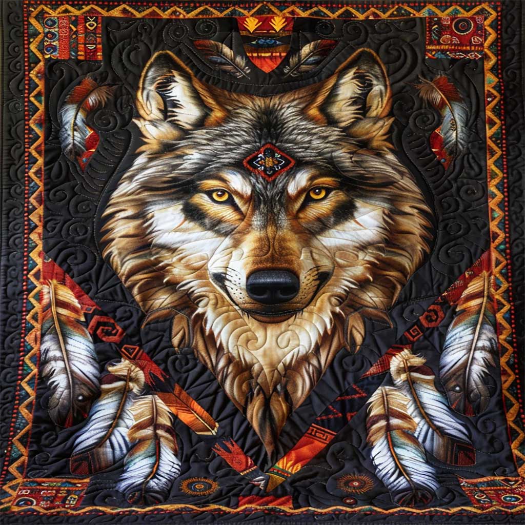 Wolf Native American WJ0207020CL Quilt