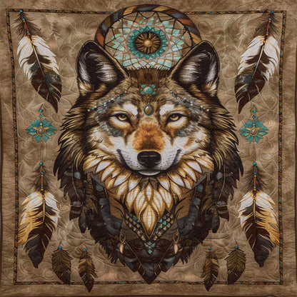 Wolf Native American WJ0307019CL Quilt