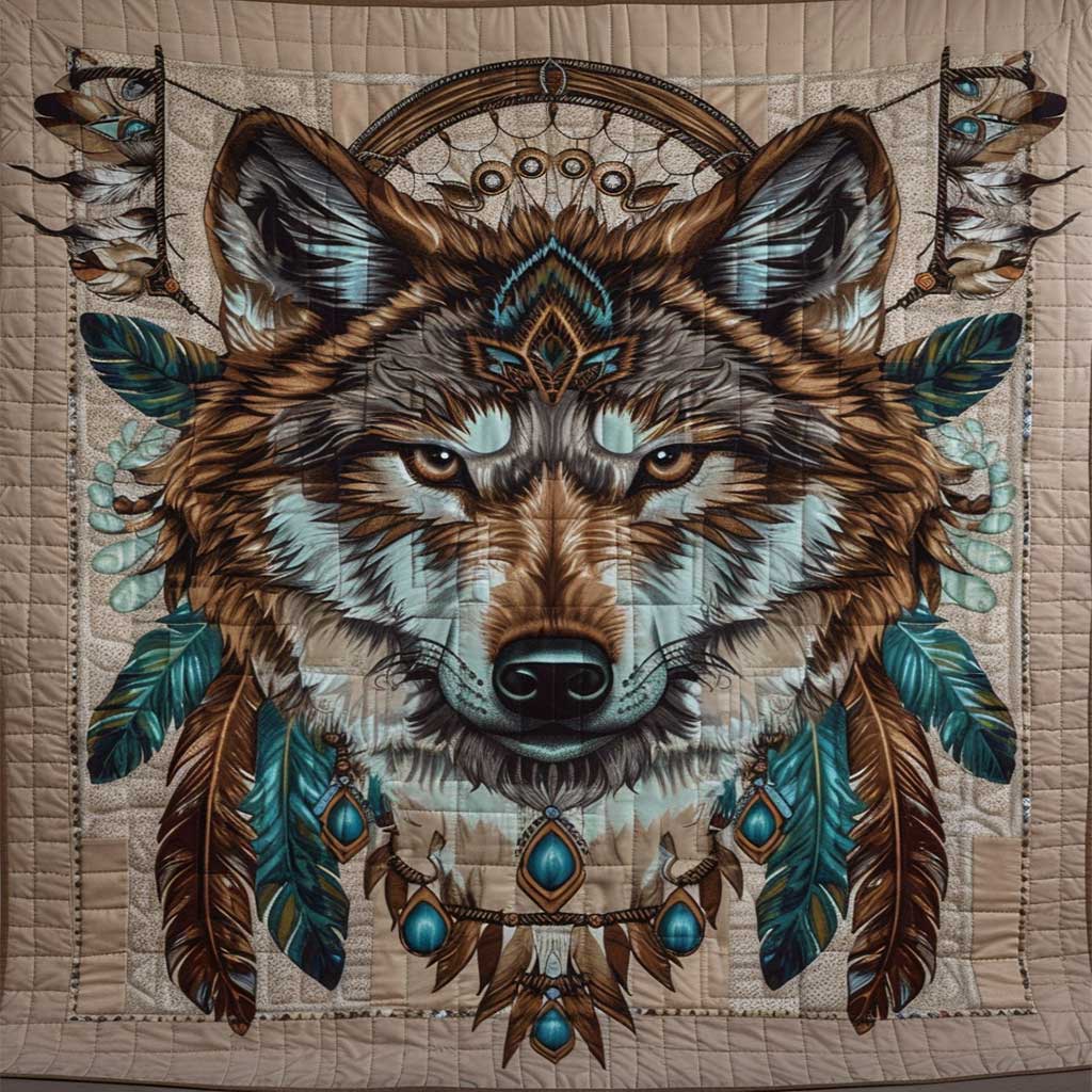 Wolf Native American WJ0307020CL Quilt