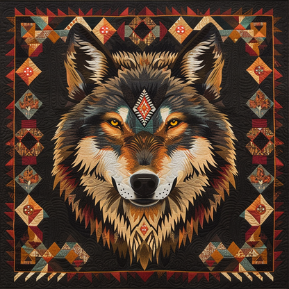 Wolf Native American WJ1006018CL Quilt