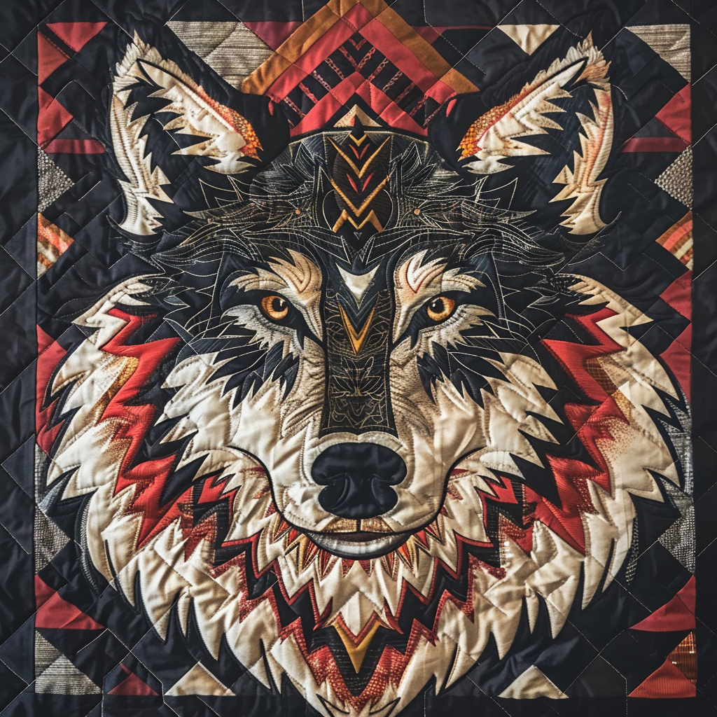 Wolf Native American WJ1206017CL Quilt