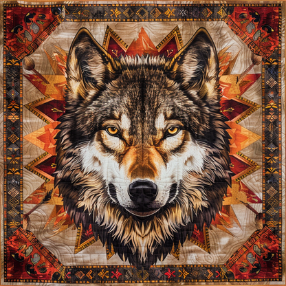 Wolf Native American WJ1306017CL Quilt