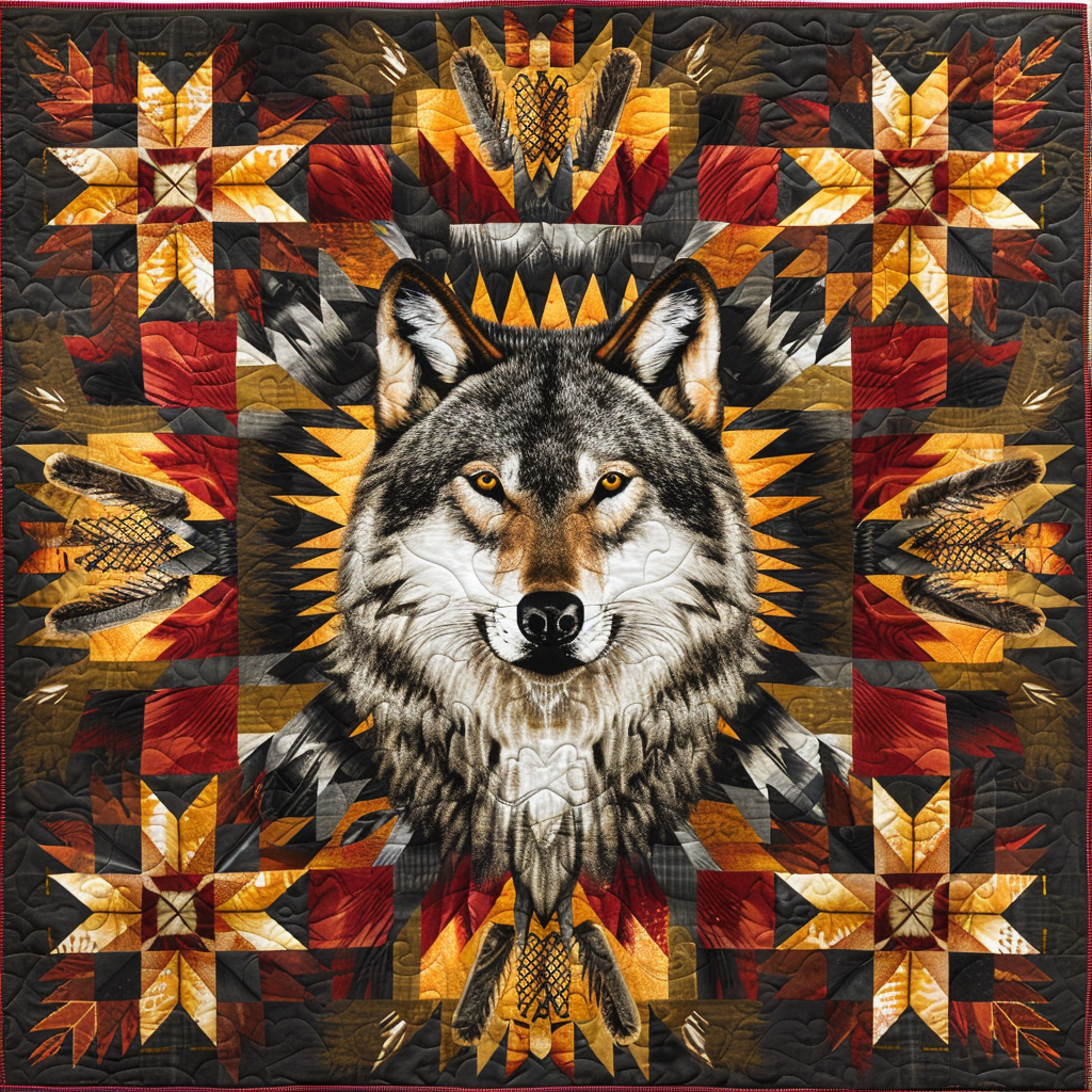 Wolf Native American XR1706005CL Quilt