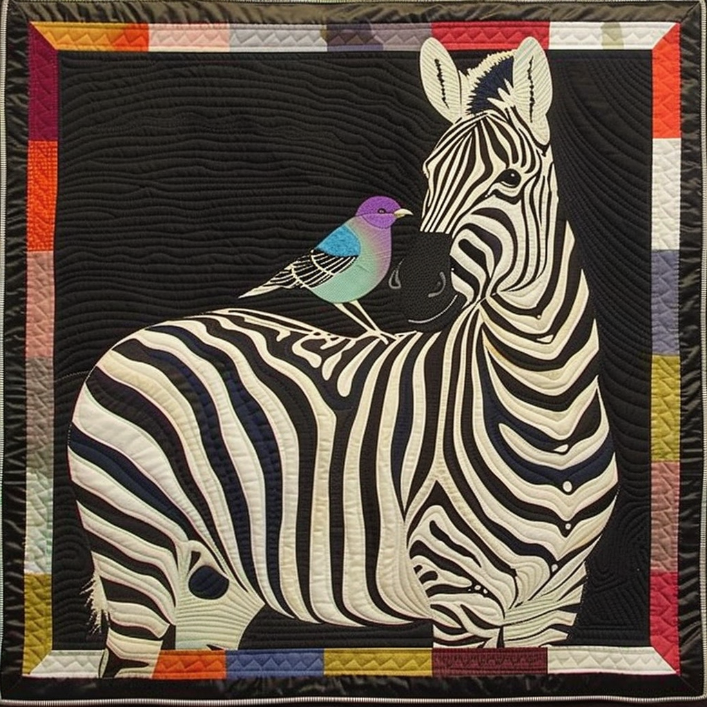 Zebra And Bird XR2206013CL Quilt